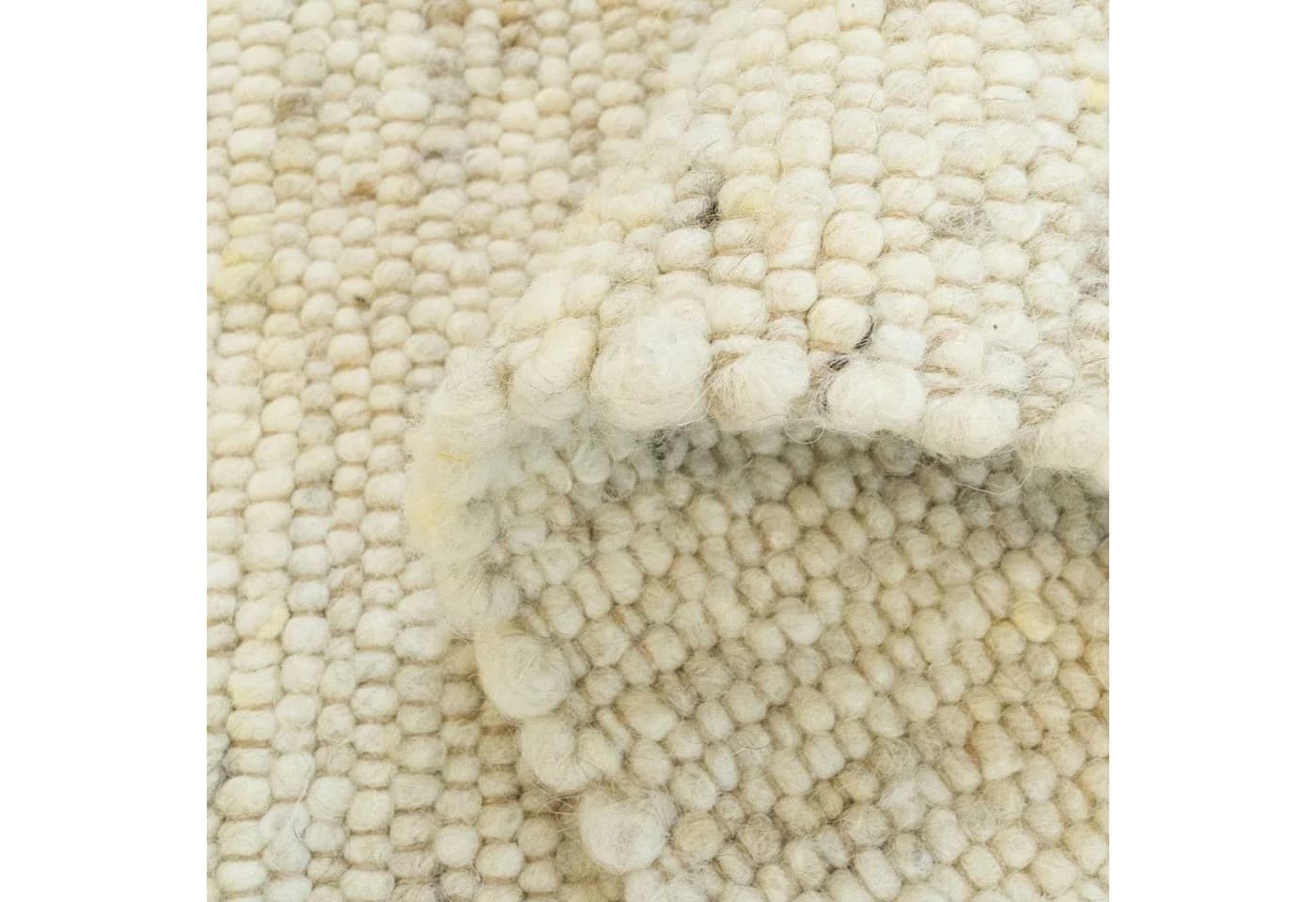 TaCa Home Wollteppich Handweb Beige Meliert Flauschig - Bild 5