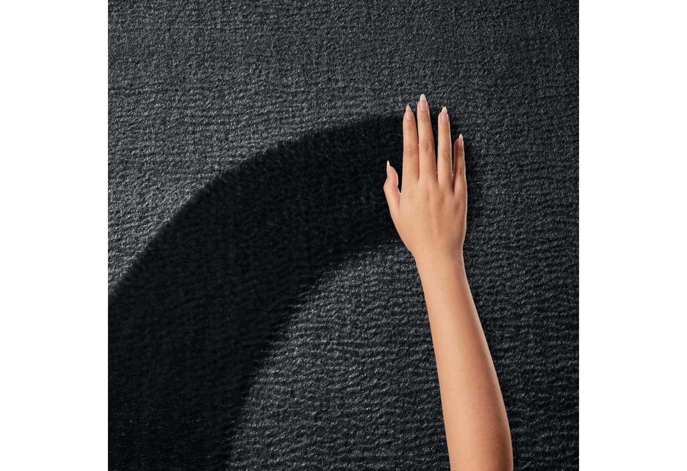 TaCa Home Waschbarer Kurzflor-Teppich Schwarz Anti-Rutsch - Bild 3