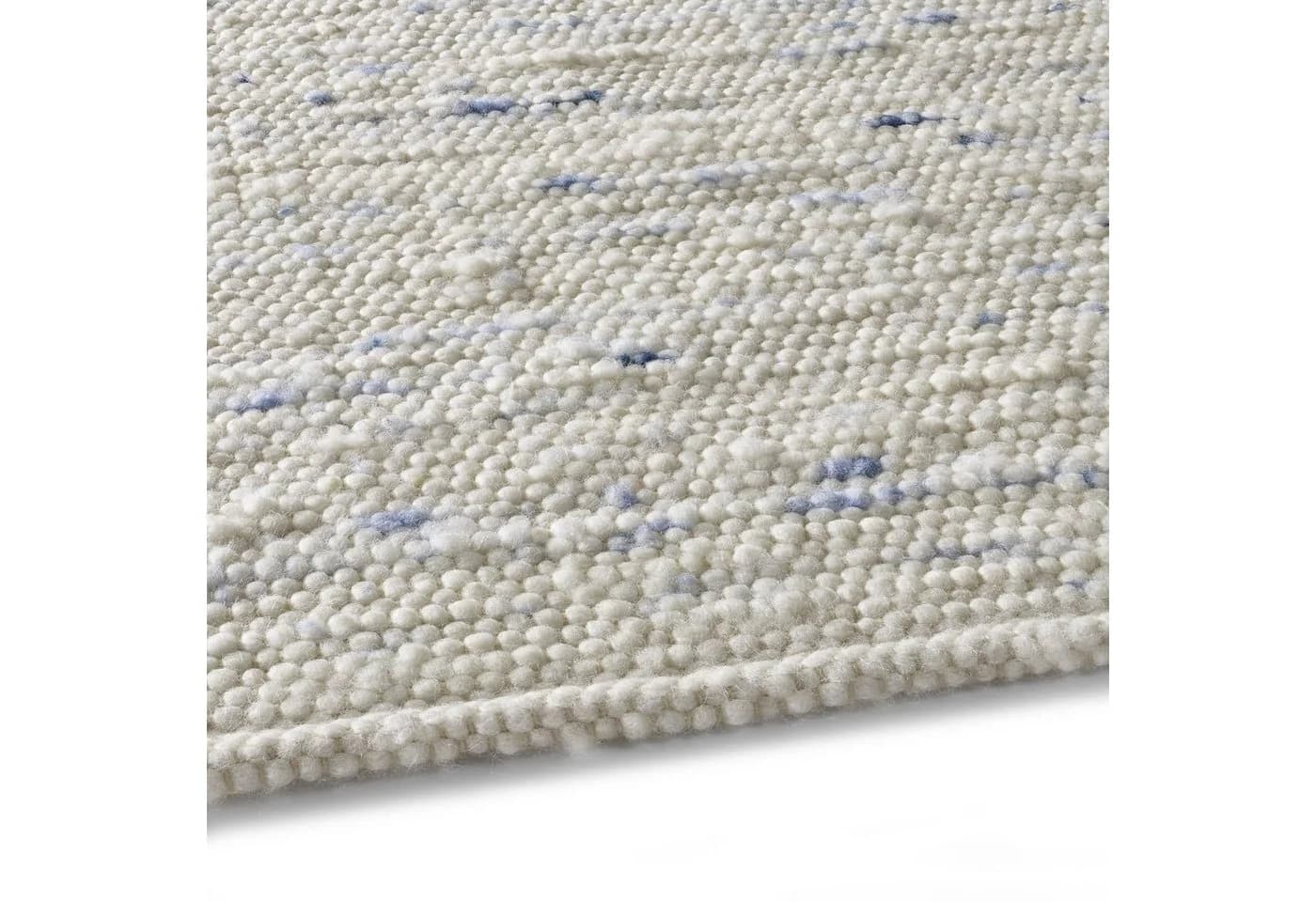 TaCa Home Wollteppich Handweb Woll-Teppich Neuseeland Blau Meliert - Bild 5