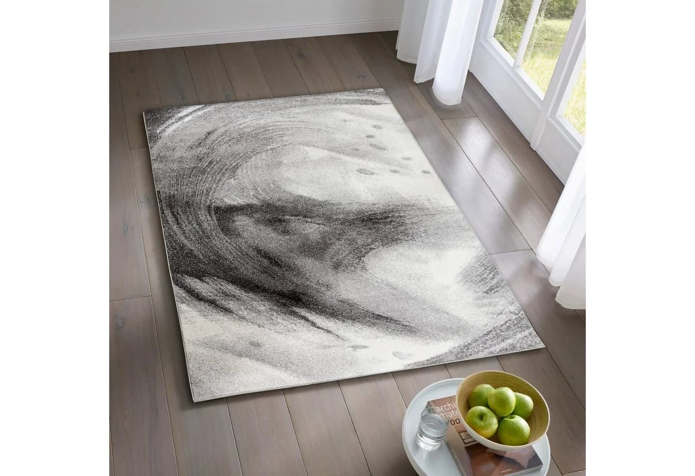 TaCa Home Teppich Designer Kurzflor Grau Modern - Bild 2