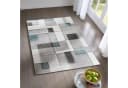TaCa Home Teppich Designer Kurzflor Karos Blau Modern Bild 2