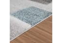 TaCa Home Teppich Designer Kurzflor Karos Blau Modern Bild 5