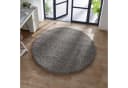 TaCa Home Langflor-Teppich Shaggy Anthrazit 80 cm Rund Bild 1