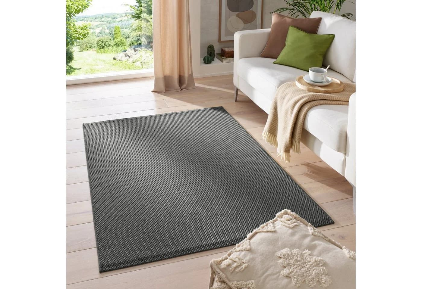 TaCa Home Teppich Outdoor Indoor Anthrazit Modern - Bild 3