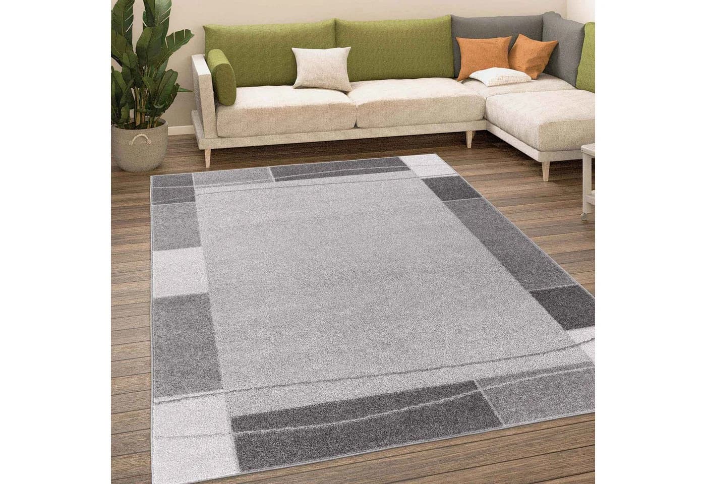 TaCa Home Teppich Modern Retro Grau 80x150 cm - Bild 2