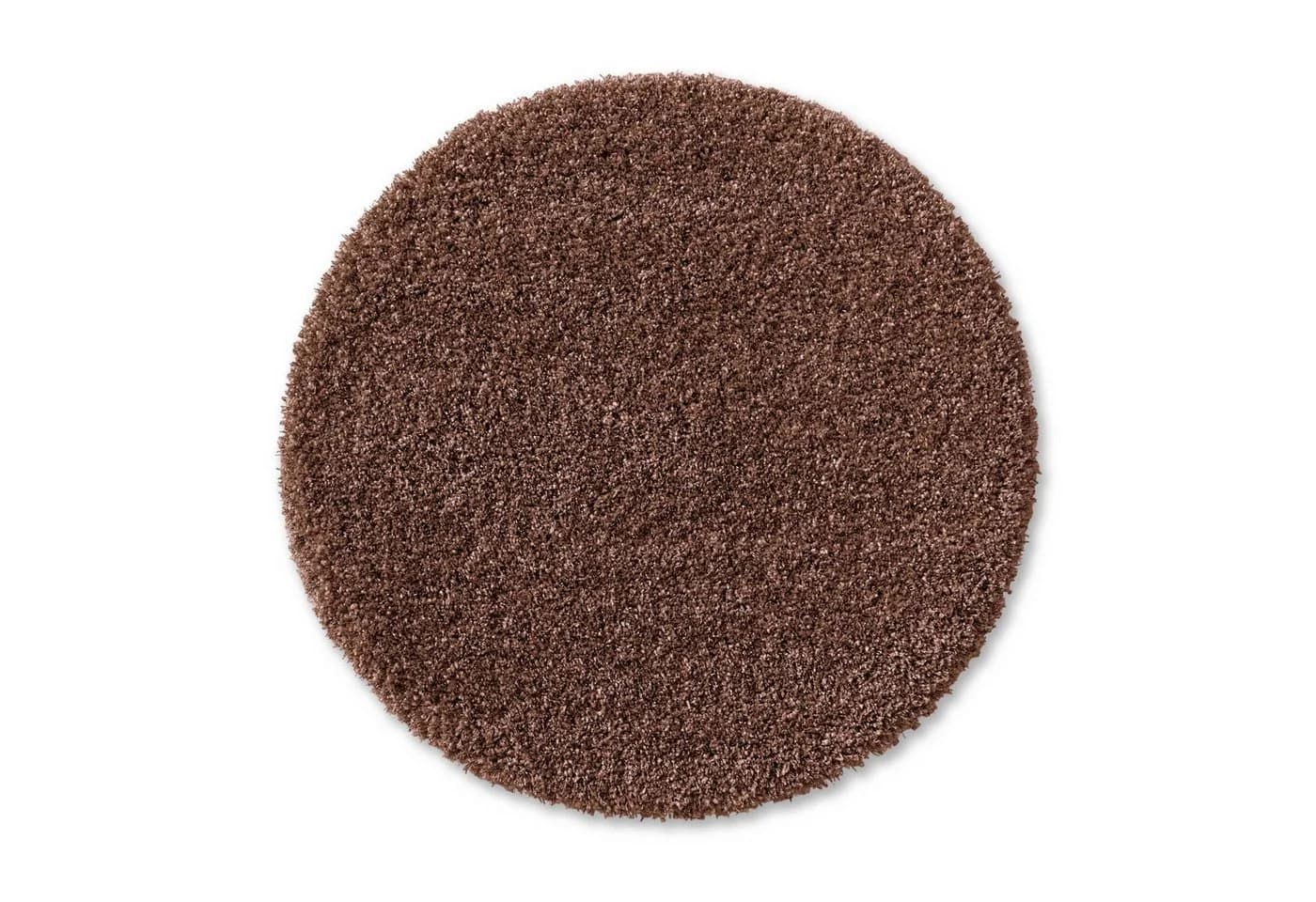 TaCa Home Shaggy Teppich Rostbraun Rund 120 cm - Bild 3