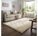 TaCa Home Flokati-Teppich Schurwolle Handgewebt Creme Bild 2