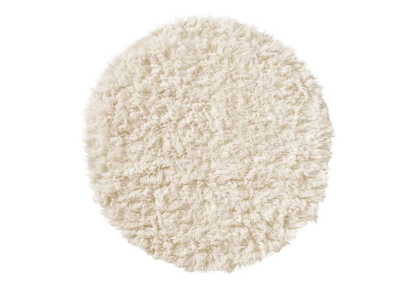TaCa Home Flokati-Teppich Handgewebt Schurwolle Creme