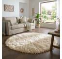 TaCa Home Flokati-Teppich Handgewebt Schurwolle Creme Bild 2