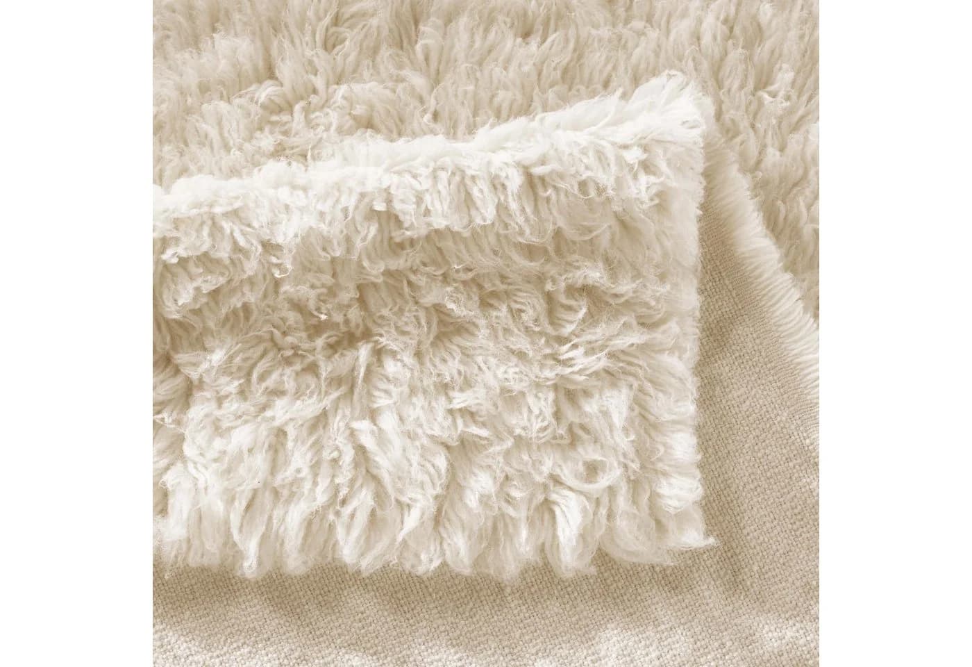 TaCa Home Flokati-Teppich Handgewebt Schurwolle Creme - Bild 4