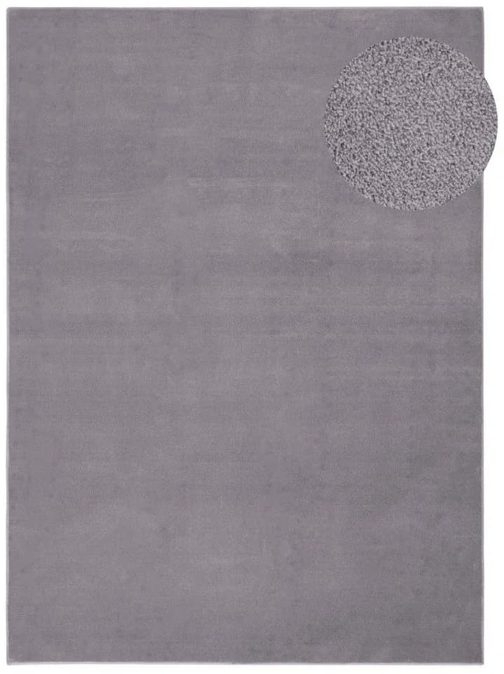 TaCa Home Kurzflor-Teppich Uni Grau 280x380 cm