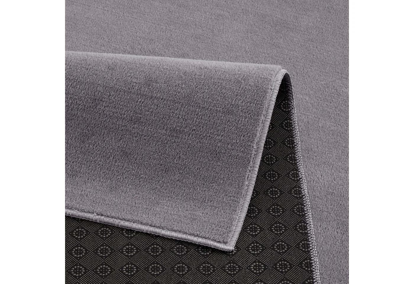 TaCa Home Kurzflor-Teppich Uni Grau 280x380 cm - Bild 4