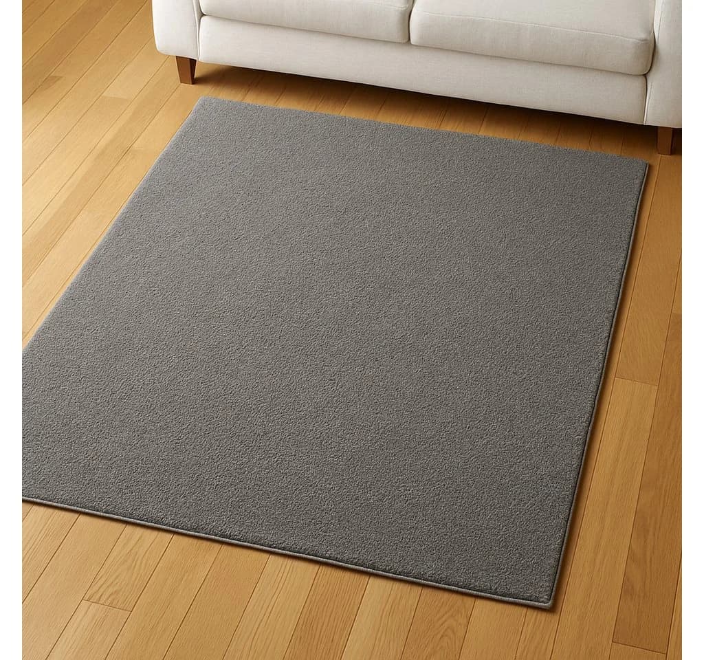 TaCa Home Kurzflor-Teppich Uni Rund Anthrazit 160x160 cm - Bild 2