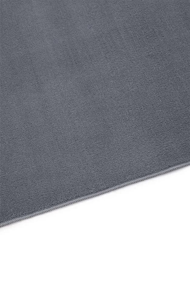 TaCa Home Kurzflor-Teppich Uni Rund Anthrazit 160x160 cm - Bild 5