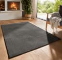 TaCa Home Teppich Kurzflor Hasenfell Optik Anthrazit Bild 2
