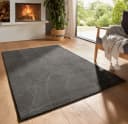 TaCa Home Teppich Kurzflor Hasenfell Optik Anthrazit Bild 2