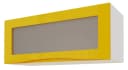 Feldmann-Wohnen Klapphängeschrank Napoli 90cm Hochglanz grifflos mit Glaseinsatz Bild 2
