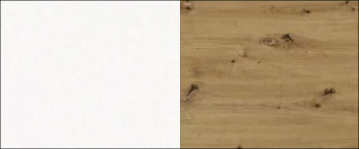 Feldmann-Wohnen Klapphängeschrank Arezzo grifflos weiß / Eiche artisan