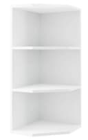 Feldmann-Wohnen Eckhängeschrank 30cm Weiß Grau Eiche Artisan 3 Ablageböden Bild 2