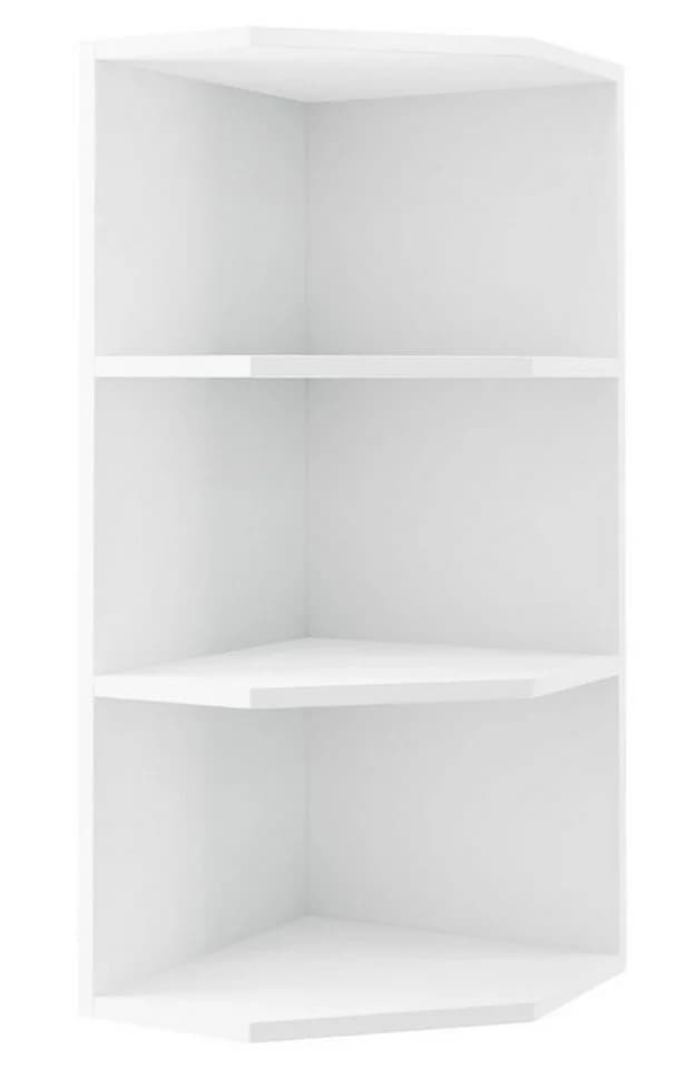 Feldmann-Wohnen Eckhängeschrank 30cm Weiß Grau Eiche Artisan 3 Ablageböden - Bild 2