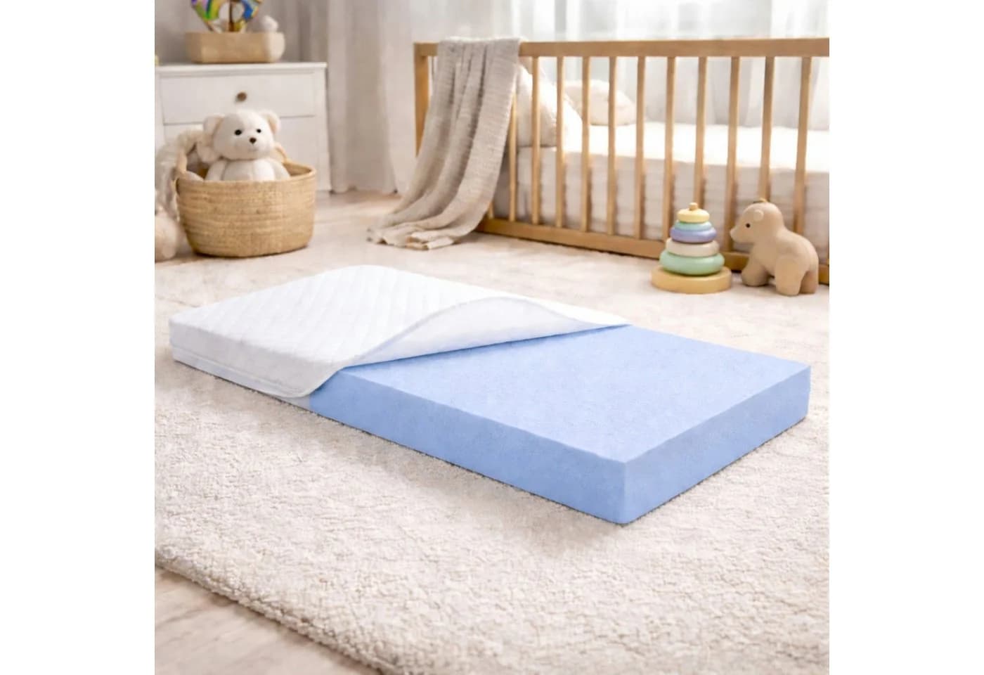 HAGO Kindermatratze Kaltschaum 10 cm blau Allergikergeeignet - Bild 3