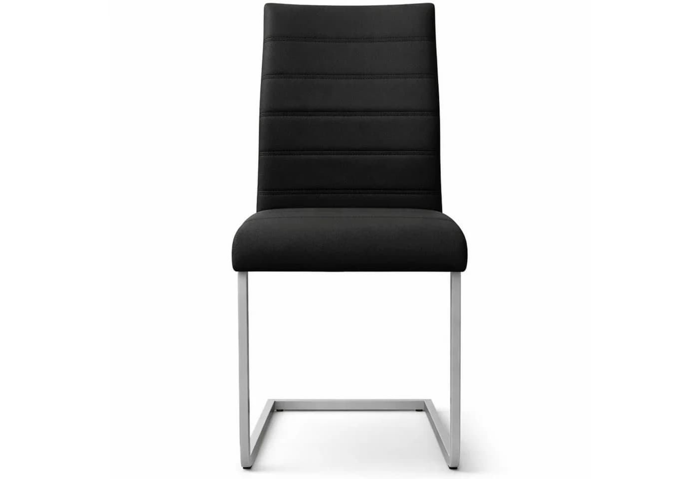 HAGO Esszimmerstuhl 2er Set Schwarz Freischwinger PU-Kunstleder - Bild 5
