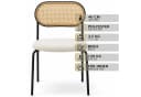 HAGO Esszimmerstuhl 2er Set Beige PE-Rattan Polyester Bild 3
