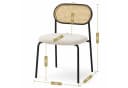 HAGO Esszimmerstuhl 2er Set Beige PE-Rattan Polyester Bild 4