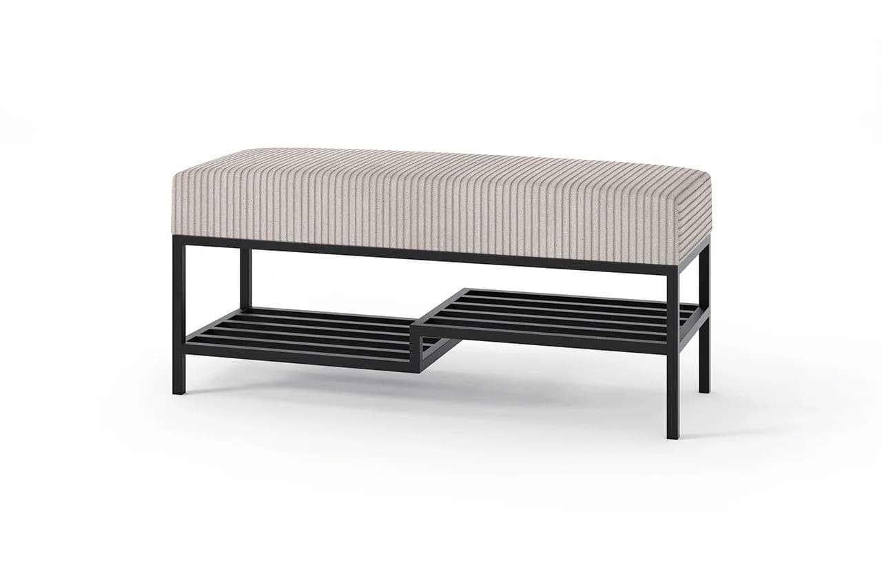 LOFT DESIGN Sitzbank Gepolstert mit Ablage Industrial Stil - Bild 2