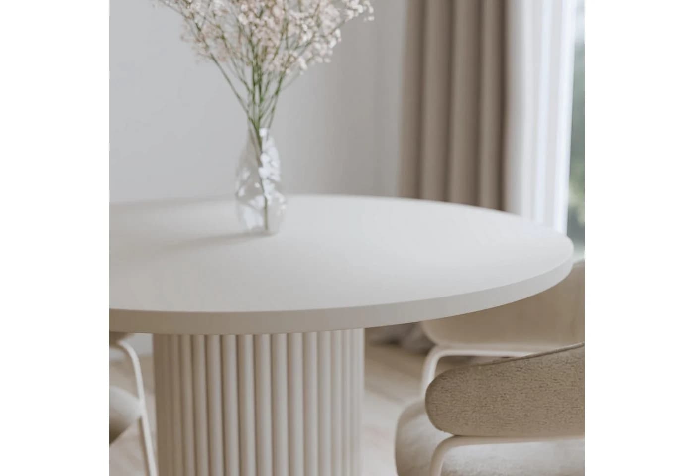 Design Möbel Esstisch LOOP Rundtisch 100 cm Gelb