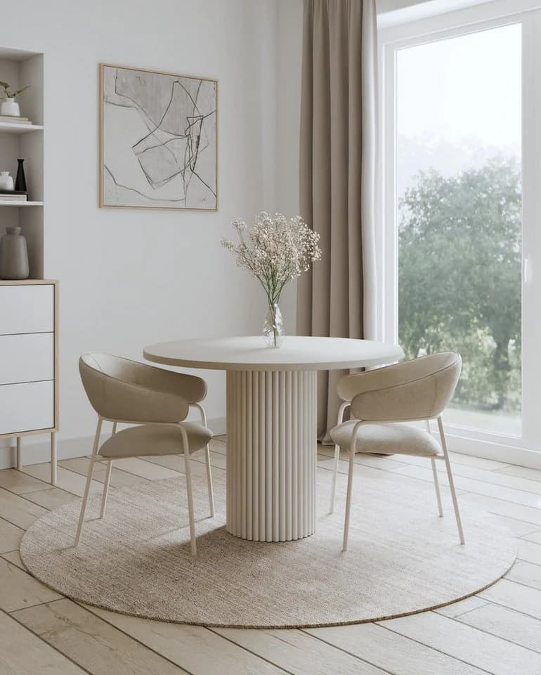 Design Möbel Tischgestell LOOP aus Metall – Runde Säule Röhrenoptik Ø 25 mm