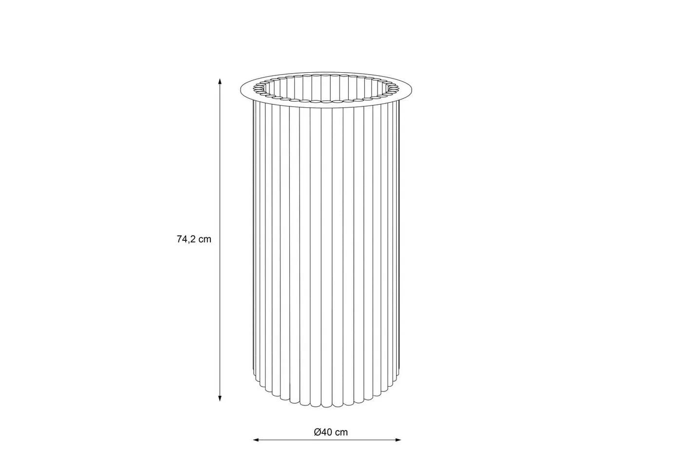 Design Möbel Tischgestell LOOP aus Metall – Runde Säule Röhrenoptik Ø 25 mm - Bild 4