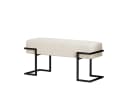 Design Möbel Sitzbank CELINE Gepolsterte Flurbank Beige Bild 1