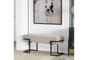 Design Möbel Sitzbank CELINE Gepolsterte Flurbank Beige Bild 2