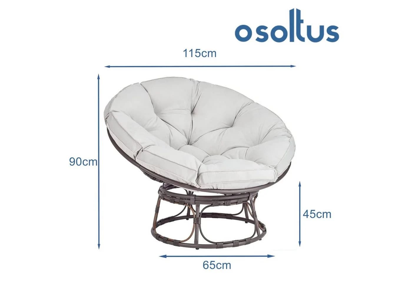 osoltus UFO Moon Lounge Gartensessel Papason II mit Kissen