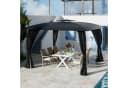 osoltus Garten Pavillon Amrum 3,3x3,3m Anthrazit mit Seitenwand & Insektenschutz Bild 1