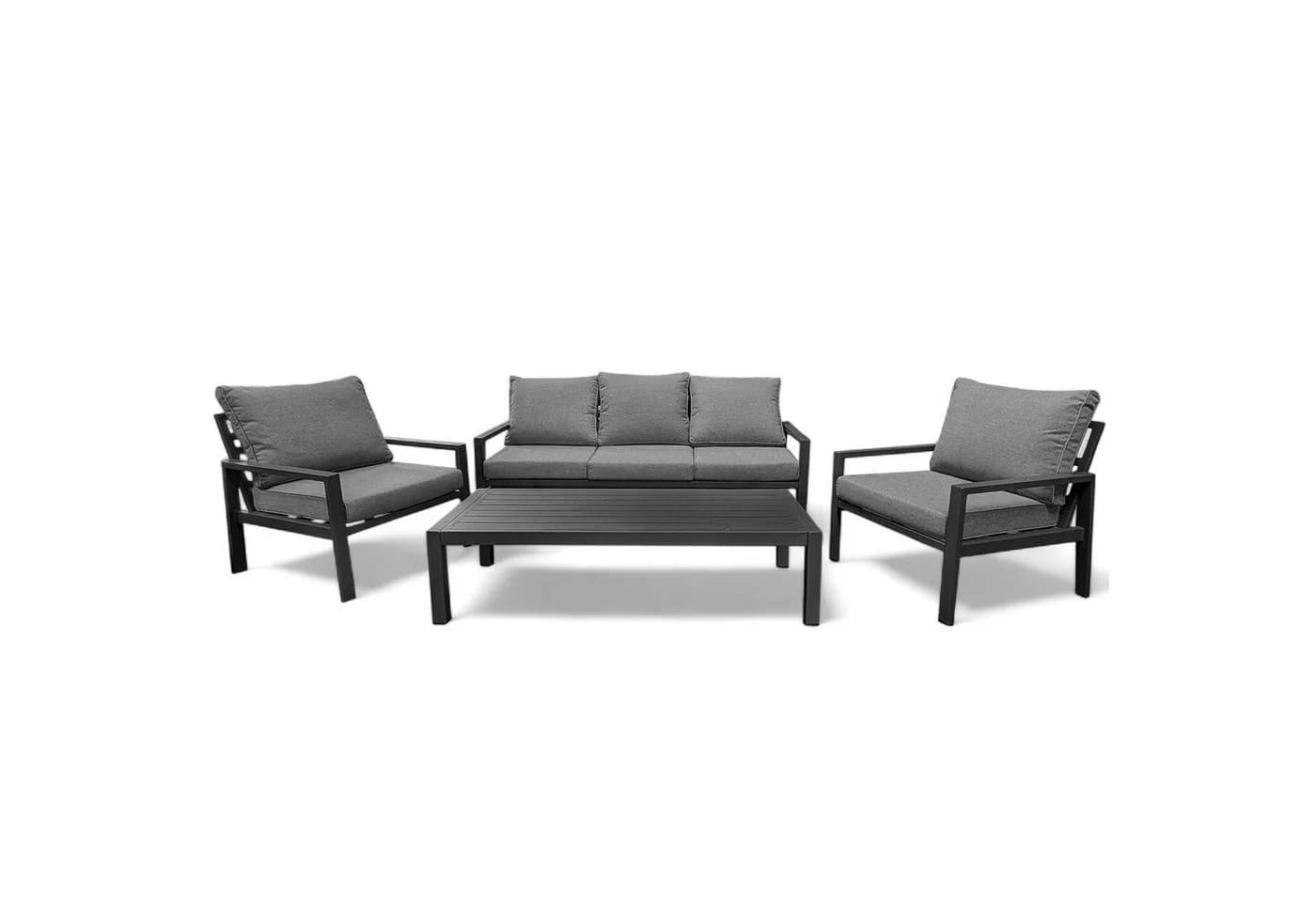 Osoltus Gartenlounge Set Haugesund 5-tlg. Grau Aluminium - Bild 2