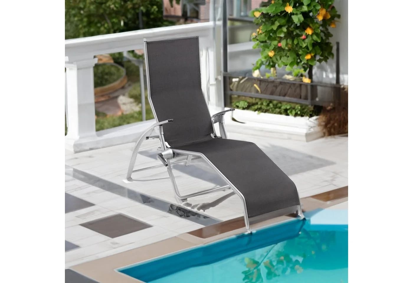 Kettler Tampa Wellnessliege 2er Set Aluminium Silber/Grau