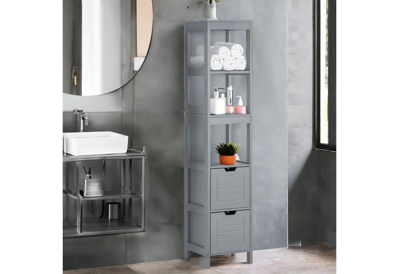 osoltus Badschrank 144 cm Grau