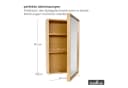 osoltus Spiegelschrank Badschrank mit Tür Bambus Bild 3