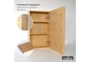 osoltus Spiegelschrank Badschrank mit Tür Bambus Bild 4