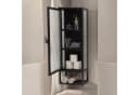 osoltus Wandschrank Riffelglas Stahl Regal cube Schwarz Industrial Bild 1