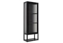 osoltus Wandschrank Riffelglas Stahl Regal cube Schwarz Industrial Bild 2