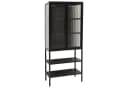 osoltus Cube Vitrine Schrank Riffelglas Stahl Schwarz Industrial Bild 2
