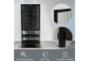 osoltus Cube Vitrine Schrank Riffelglas Stahl Schwarz Industrial Bild 5