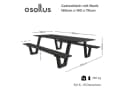 osoltus Gartenlounge-Set Alu Picknick Gartentisch Bank Naples II Anthrazit Bild 3