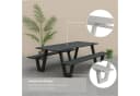 osoltus Gartenlounge-Set Alu Picknick Gartentisch Bank Naples II Anthrazit Bild 4