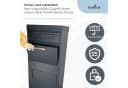 osoltus Standbriefkasten Paketbox XL mit Pflanzdach anthrazitgrau Bild 5