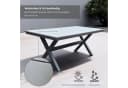osoltus Gartentisch X Leg - Aluminium & Kunststoffholz - Anthrazit - 180x90x74cm Bild 4