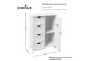 osoltus Badezimmerschrank Beistellschrank Hampton 55 x 30 x 82 cm Weiß Bild 3